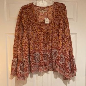 Free People Lorraine Tie Front Jacket